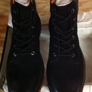 French Connection Jacquues Black Leather-Suede Hiking Boots - 11- New in Box